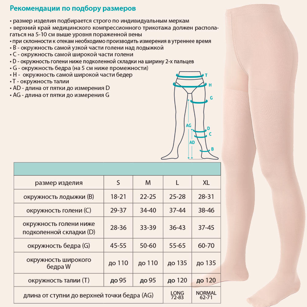 Как измерить ногу для компрессионных чулок